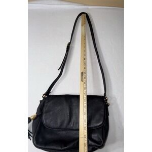 TONI Black Genuine Leather Handbag Shoulder Bag Crossbody Purse Casual‎